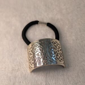 Silver Filigree Hair Cuff with Elastic Band